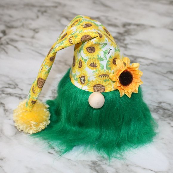 HAND CRAFTED Gnome Sunflower Summer Fall Floral Air Freshener Cover Decor Yellow - Picture 4 of 11